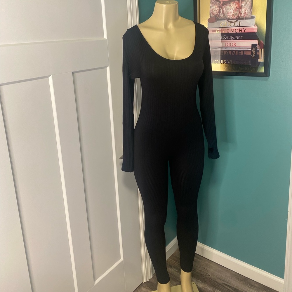 Black long sleeve jumpsuit
